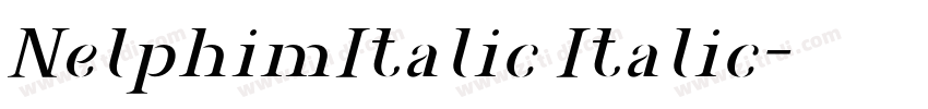 NelphimItalic Italic字体转换